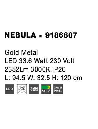 NOVA LUCE závěsné svítidlo NEBULA zlatý kov LED 33.6W 230V 3000K IP20 9186807