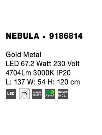 NOVA LUCE závěsné svítidlo NEBULA zlatý kov LED 67.2W 230V 3000K IP20 9186814