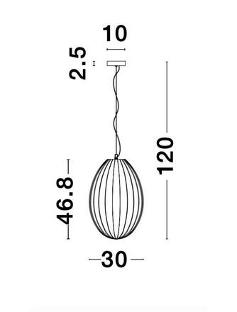 NOVA LUCE závěsné svítidlo HECTOR chromovaný kov šampaň sklo E27 1x12W 230V IP20 bez žárovky 9190032