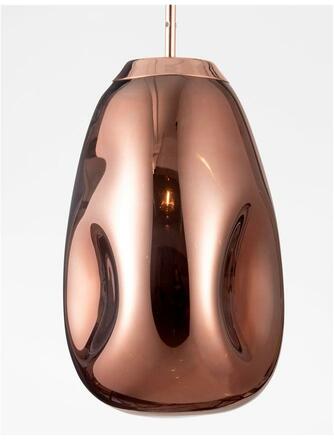 NOVA LUCE závěsné svítidlo LAVA měděný kov ručně vyrobené měděné sklo E27 1x12W 230V IP20 bez žárovky 9190391
