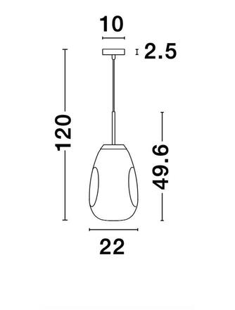 NOVA LUCE závěsné svítidlo LAVA měděný kov ručně vyrobené měděné sklo E27 1x12W 230V IP20 bez žárovky 9190391