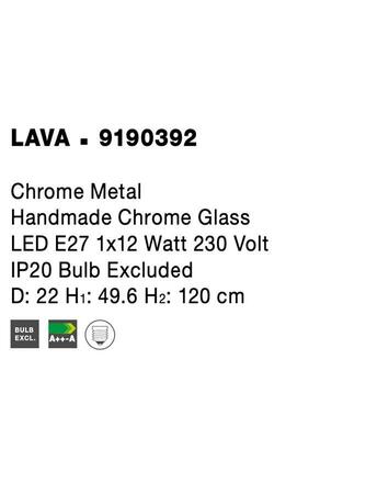 NOVA LUCE závěsné svítidlo LAVA chromovaný kov ručně vyrobené chromové sklo E27 1x12W 230V IP20 bez žárovky 9190392