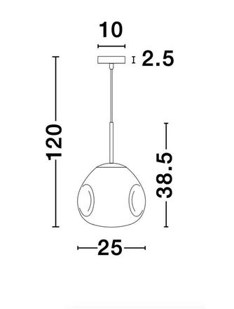 NOVA LUCE závěsné svítidlo LAVA zlatý kov ručně vyrobené zlaté sklo E27 1x12W 230V IP20 bez žárovky 9190403