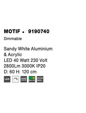 NOVA LUCE závěsné svítidlo MOTIF bílý hliník a akryl LED 40W 230V 3000K IP20 stmívatelné 9190740