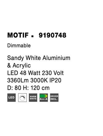 NOVA LUCE závěsné svítidlo MOTIF bílý hliník a akryl LED 48W 230V 3000K IP20 stmívatelné 9190748