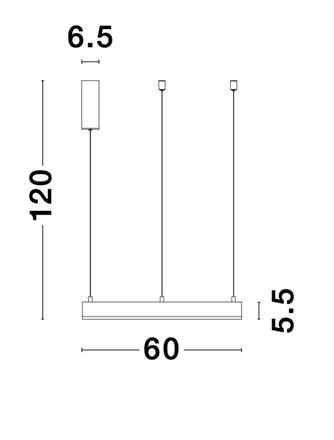 NOVA LUCE závěsné svítidlo MOTIF černý hliník a akryl LED 40W 230V 3000K IP20 stmívatelné 9190840