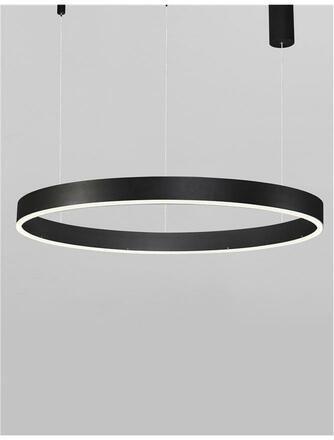 NOVA LUCE závěsné svítidlo MOTIF černý hliník a akryl LED 48W 230V 3000K IP20 stmívatelné 9190848