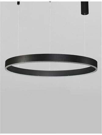 NOVA LUCE závěsné svítidlo MOTIF černý hliník a akryl LED 48W 230V 3000K IP20 stmívatelné 9190848