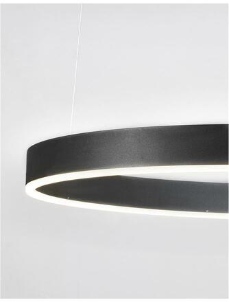 NOVA LUCE závěsné svítidlo MOTIF černý hliník a akryl LED 48W 230V 3000K IP20 stmívatelné 9190848