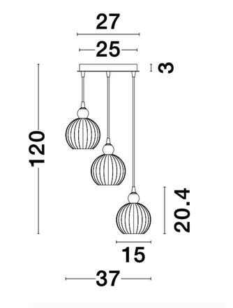 NOVA LUCE závěsné svítidlo ODELL chromovaný hliník opálové sklo E14 3x5W 230V IP20 bez žárovky 9190882