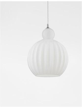 NOVA LUCE závěsné svítidlo ODELL chromovaný hliník opálové sklo E27 1x12W 230V IP20 bez žárovky 9190883