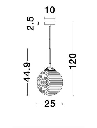 NOVA LUCE závěsné svítidlo ATHENA opálové sklo mosazný kov E27 1x12W 230V IP20 bez žárovky 9191212