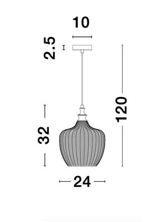 NOVA LUCE závěsné svítidlo LONI mosazný kov šampaň sklo E27 1x12W 230V IP20 bez žárovky 9191241