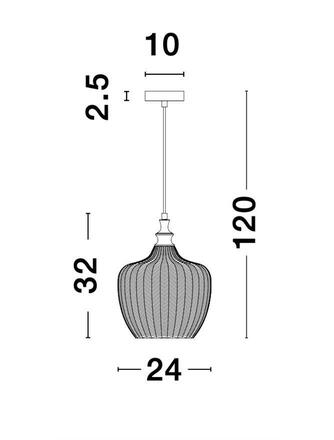 NOVA LUCE závěsné svítidlo LONI matný černý kov kouřové šedé sklo E27 1x12W 230V IP20 bez žárovky 9191242