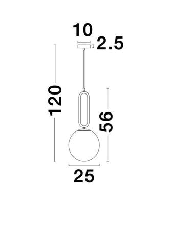 NOVA LUCE závěsné svítidlo GRUS matný černý kov opálové sklo E27 1x12W 230V IP20 bez žárovky 9191252