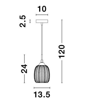 NOVA LUCE závěsné svítidlo VARIO čiré sklo a saténový zlatý kov E27 1x12W 230V IP20 bez žárovky 9191541