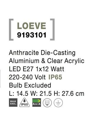 Nova Luce Moderní nástěnná lucerna LOEVE NV 9193101