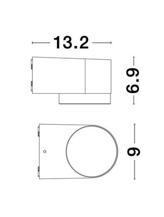 NOVA LUCE venkovní nástěnné svítidlo NUS černý hliník a akrylový difuzor LED 4W 3000K 100-240V 120st. IP54 světlo dolů 9200201