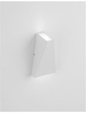 NOVA LUCE venkovní nástěnné svítidlo MILEY bílý hliník a sklo LED 7W 3000K 200-240V IP54 světlo nahoru a dolů 9202261