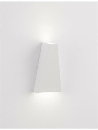 NOVA LUCE venkovní nástěnné svítidlo MILEY bílý hliník a sklo LED 7W 3000K 200-240V IP54 světlo nahoru a dolů 9202261