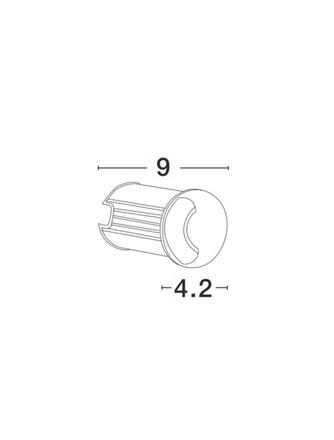 NOVA LUCE venkovní zapuštěné svítidlo do země BANG nikl satén hliník LED 1W 3000K IP67 100-240V 42st. vč. driveru 9203111