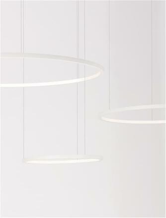 NOVA LUCE závěsné svítidlo PURPLE bílá nerez ocel a silikon LED 84W stmívatelné 9210313