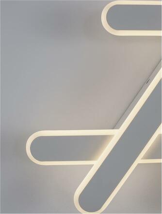 NOVA LUCE stropní svítidlo WILLOW bílá ocel a akryl Dx54.7x33.9x5.6cm LED 40W stmívatelné 9210920