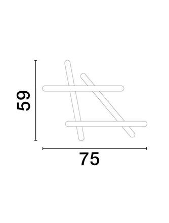 NOVA LUCE stropní svítidlo WILLOW bílá ocel a akryl Dx78.3x50x5.6cm LED 60Wstmívatelné 9210926