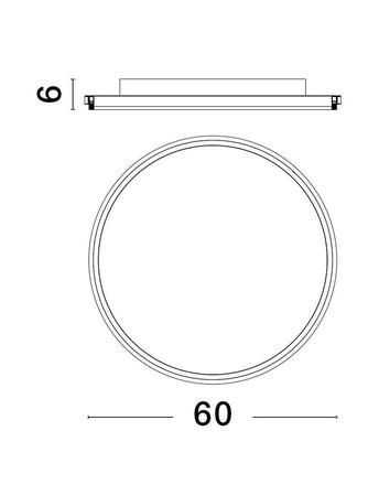 NOVA LUCE stropní svítidlo WILLOW zlatá ocel a akryl D60x6cm LED 60W 9212914