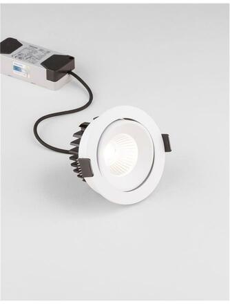 NOVA LUCE zapuštěné svítidlo BLADE bílý hliník LED 12W 3000K 38st. IP65 výklopné 9232117