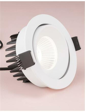 NOVA LUCE zapuštěné svítidlo BLADE bílý hliník LED 12W 3000K 38st. IP65 výklopné 9232117