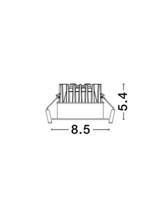 NOVA LUCE zapuštěné svítidlo BLADE bílý hliník LED 12W 3000K 38st. IP65 9232119