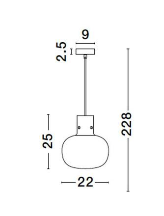 NOVA LUCE závěsné svítidlo CINZIA kouřové sklo černý kabel černá kovová základna E27 1x12W 230V IP20 bez žárovky 9236510