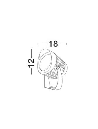 NOVA LUCE venkovní reflektor NORTH černý hliník a sklo LED 20W 3000K 100-240V 38st. IP65 9240678