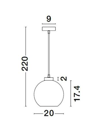 NOVA LUCE závěsné svítidlo PALMER kouřové sklo černý kabel černá kovová základna E27 1x12W 230V IP20 bez žárovky 9241130