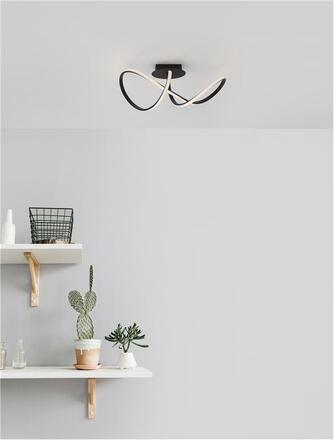 NOVA LUCE stropní svítidlo AMARA černý hliník a akryl LED 23W 230V 3000K IP20 9248106