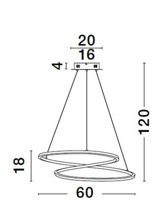 NOVA LUCE závěsné svítidlo GIRISH zlatá nerez ocel a akryl LED 40W 230V 3000K IP20 stmívatelné 9248109