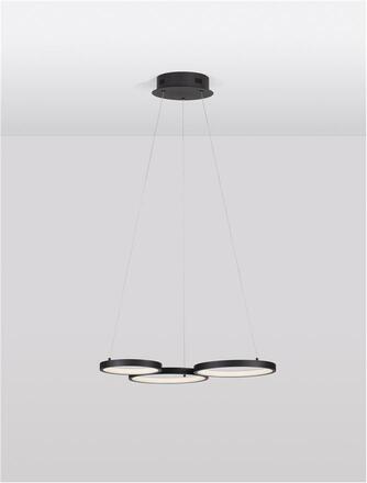 NOVA LUCE závěsné svítidlo MAGNUS černý hliník a akryl LED 28W 230V 3000K IP20 stmívatelné 9248115