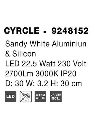 NOVA LUCE nástěnné svítidlo CYRCLE bílý hliník a akryl LED 22.5W 230V 3000K IP20 9248152