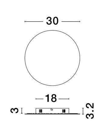 NOVA LUCE nástěnné svítidlo CYRCLE matný zlatý hliník a akryl LED 22.5W 230V 3000K IP20 9248153