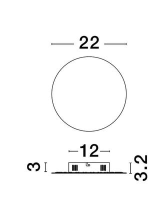 NOVA LUCE nástěnné svítidlo CYRCLE matný zlatý hliník a akryl LED 12W 230V 3000K IP20 9248156