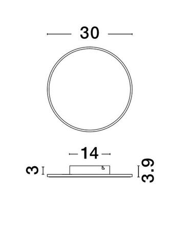 NOVA LUCE nástěnné svítidlo CYRCLE černý hliník a akryl LED 20.5W 230V 3000K IP20 9248157