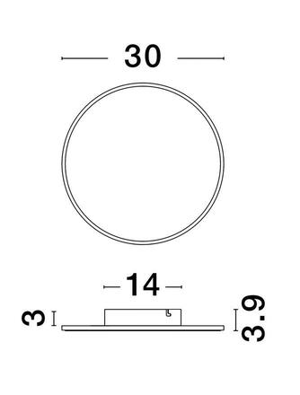 NOVA LUCE nástěnné svítidlo CYRCLE bílý hliník a akryl LED 20.5W 230V 3000K IP20 9248158