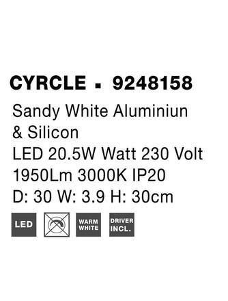 NOVA LUCE nástěnné svítidlo CYRCLE bílý hliník a akryl LED 20.5W 230V 3000K IP20 9248158