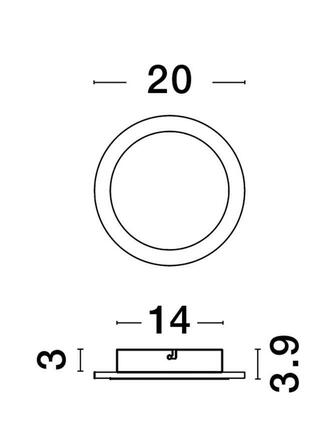 NOVA LUCE nástěnné svítidlo CYRCLE černý hliník a akryl LED 20.5W 230V 3000K IP20 9248159