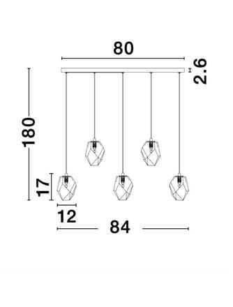 NOVA LUCE závěsné svítidlo ICE bílé sklo s přechody a bílý kov G9 5x5W 230V IP20 bez žárovky 9260235