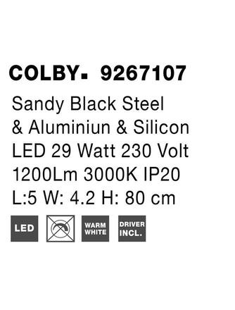 NOVA LUCE nástěnné svítidlo COLBY černý hliník a akryl LED 12W 230V 3000K IP20 9267107