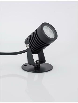 NOVA LUCE venkovní nástěnné svítidlo FEND černý hliník a sklo LED 5W 3000K 100-240V 21st. IP65 9271431