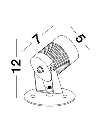 NOVA LUCE venkovní nástěnné svítidlo FEND černý hliník a sklo LED 5W 3000K 100-240V 21st. IP65 9271431