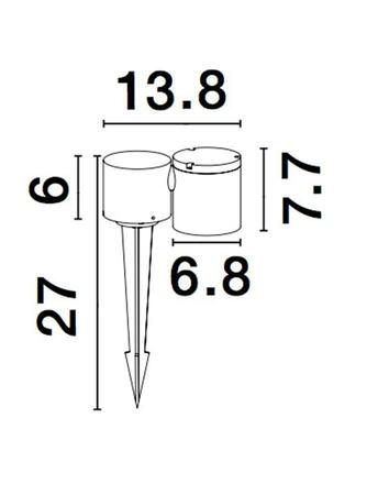 NOVA LUCE venkovní svítidlo s bodcem FOCUS černý hliník skleněný difuzor GU10 1x7W 100-240V IP54 bez žárovky 9279111